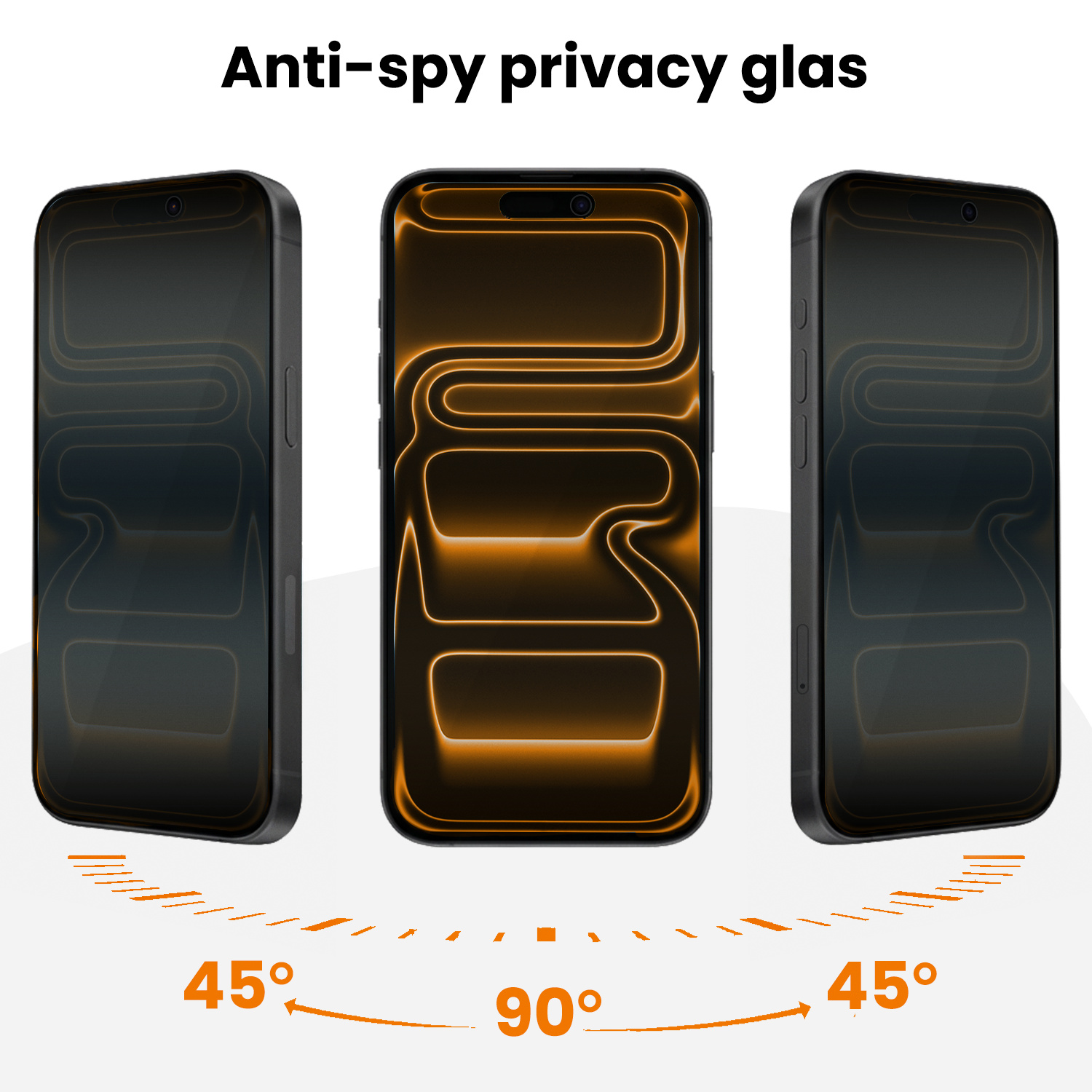 Nomfy Nomfy iPhone 17 Pro Hybrid Privacy Screenprotector - 2 PACK