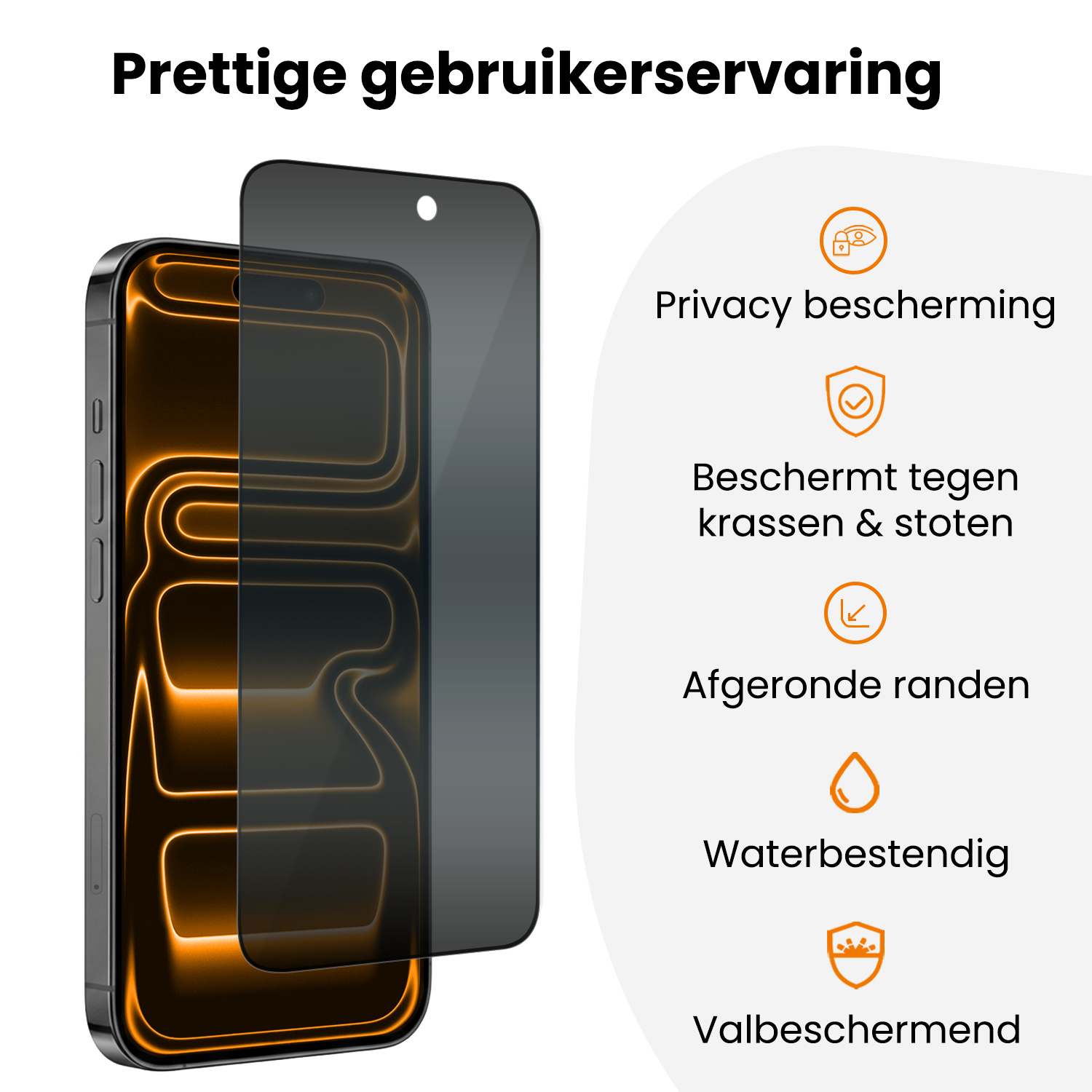 Nomfy Nomfy iPhone 17 Pro Hybrid Privacy Screenprotector - 2 PACK