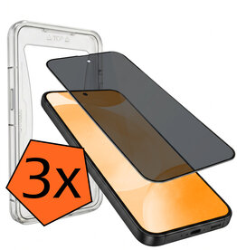 Nomfy Nomfy Samsung Galaxy S24 Plus Hybrid Privacy Screenprotector - 3 PACK