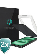 Forterra Forterra iPhone 16 Hybrid Privacy Screenprotector - 2 PACK