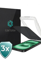 Forterra Forterra iPhone 16 Hybrid Privacy Screenprotector - 3 PACK