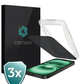 Forterra Forterra iPhone 16 Plus Hybrid Privacy Screenprotector - 3 PACK