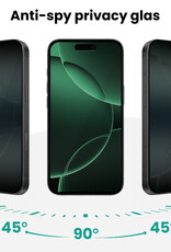 Forterra Forterra iPhone 16 Pro Hybrid Privacy Screenprotector - 2 PACK