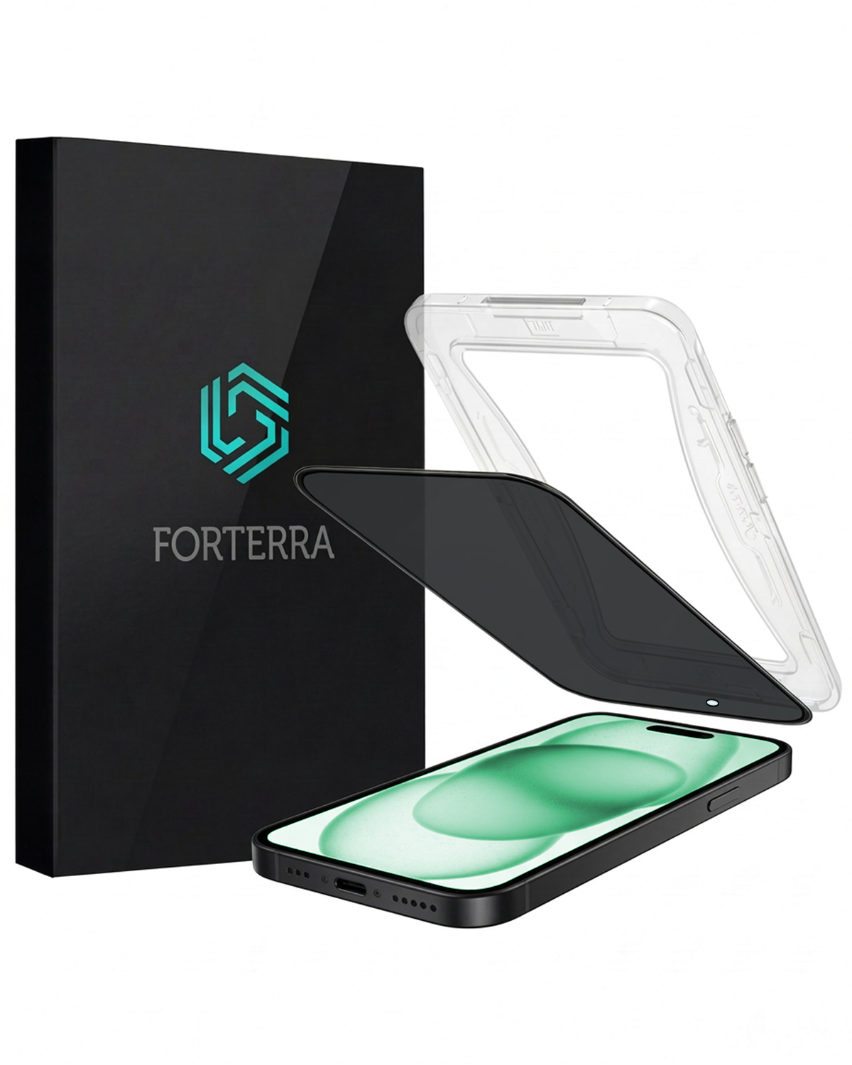 Forterra Forterra iPhone 15 Hybrid Privacy Screenprotector