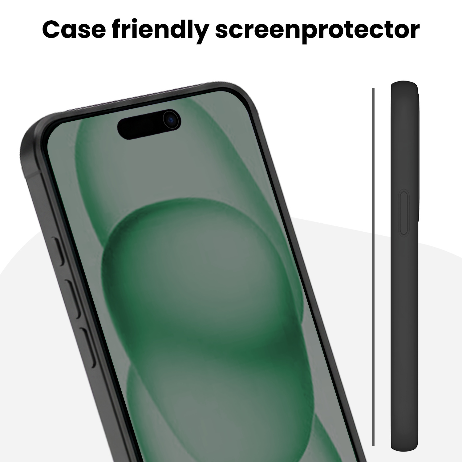 Forterra Forterra iPhone 15 Hybrid Privacy Screenprotector - 2 PACK