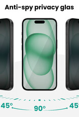 Forterra Forterra iPhone 15 Plus Hybrid Privacy Screenprotector - 2 PACK