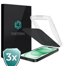 Forterra Forterra iPhone 15 Plus Hybrid Privacy Screenprotector - 3 PACK