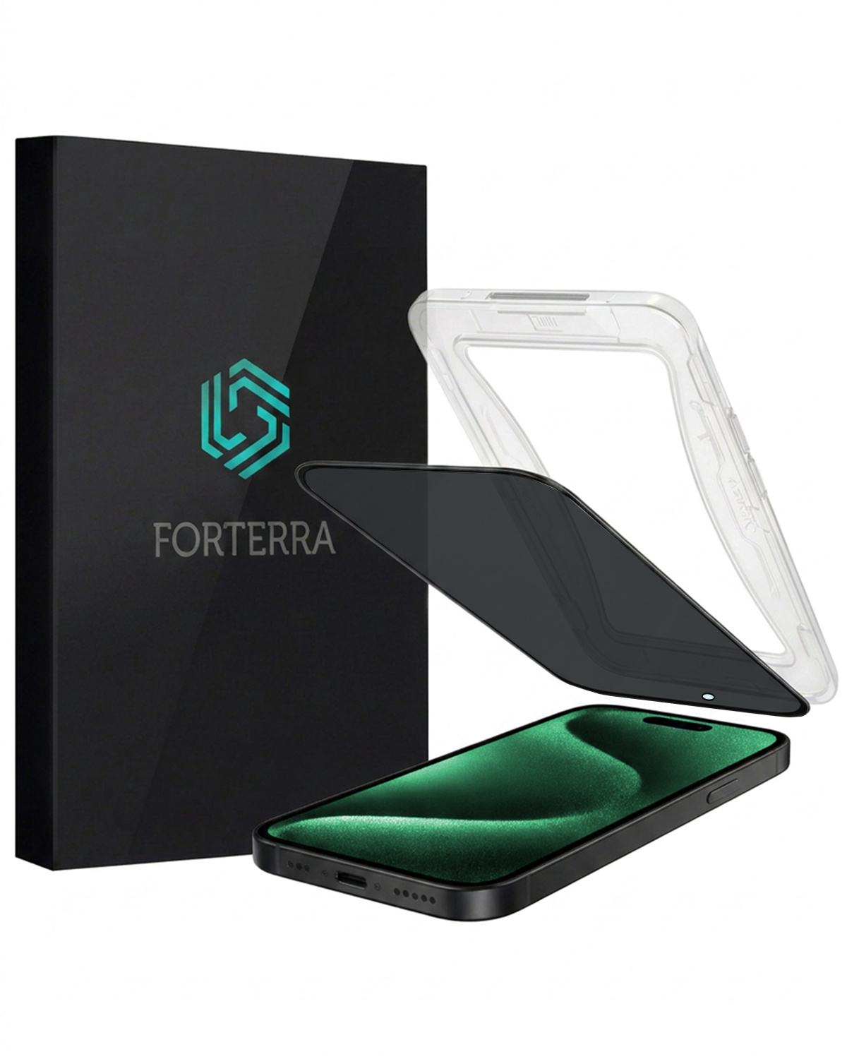 Forterra Forterra iPhone 15 Pro Hybrid Privacy Screenprotector