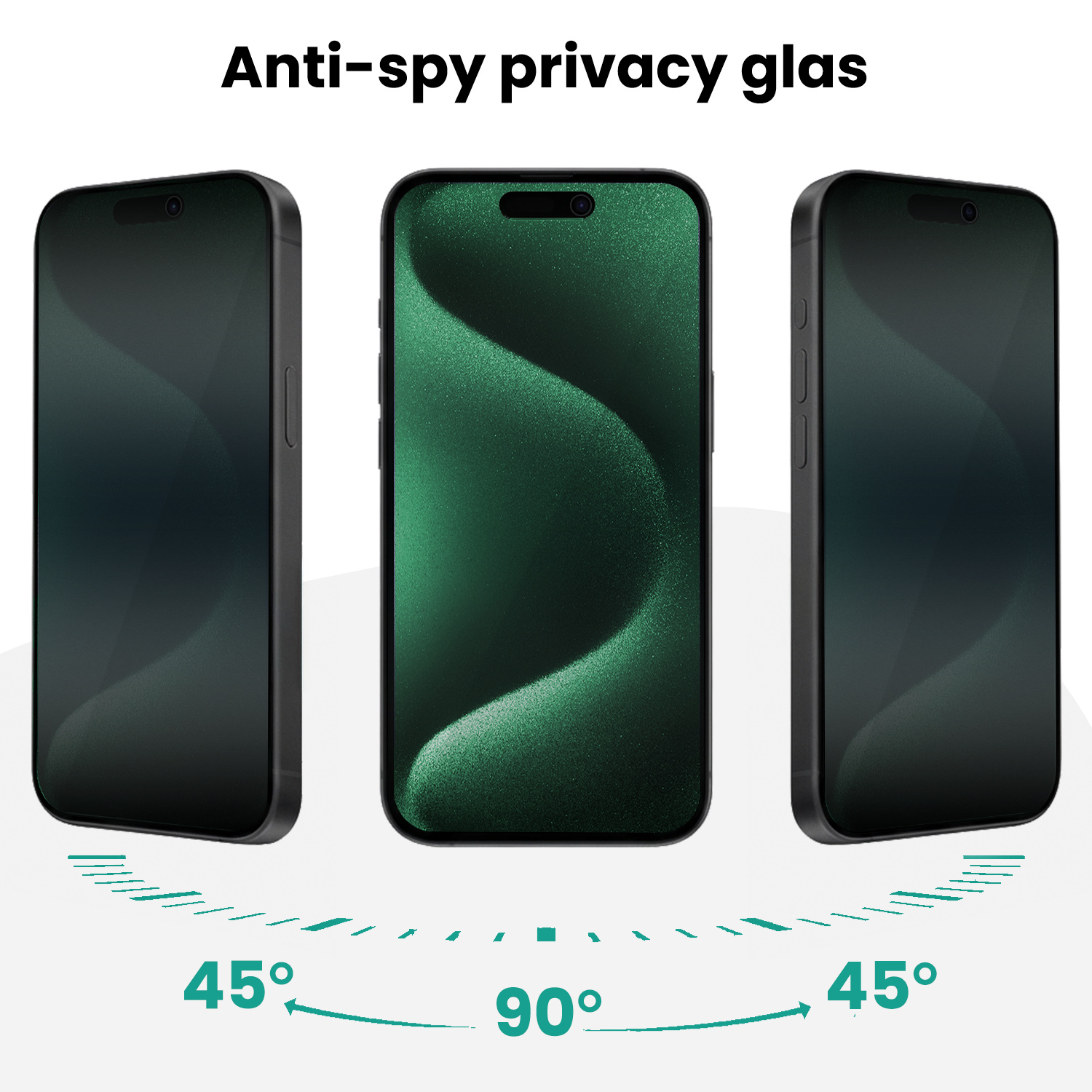 Forterra Forterra iPhone 15 Pro Hybrid Privacy Screenprotector