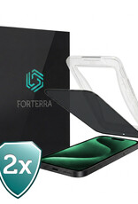 Forterra Forterra iPhone 15 Pro Hybrid Privacy Screenprotector - 2 PACK