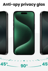 Forterra Forterra iPhone 15 Pro Hybrid Privacy Screenprotector - 2 PACK