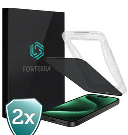 Forterra Forterra iPhone 15 Pro Max Hybrid Privacy Screenprotector - 2 PACK