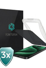 Forterra Forterra iPhone 15 Pro Max Hybrid Privacy Screenprotector - 3 PACK