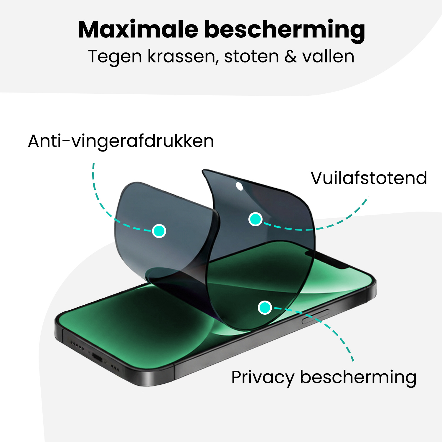 Forterra Forterra iPhone 14 Plus Hybrid Privacy Screenprotector