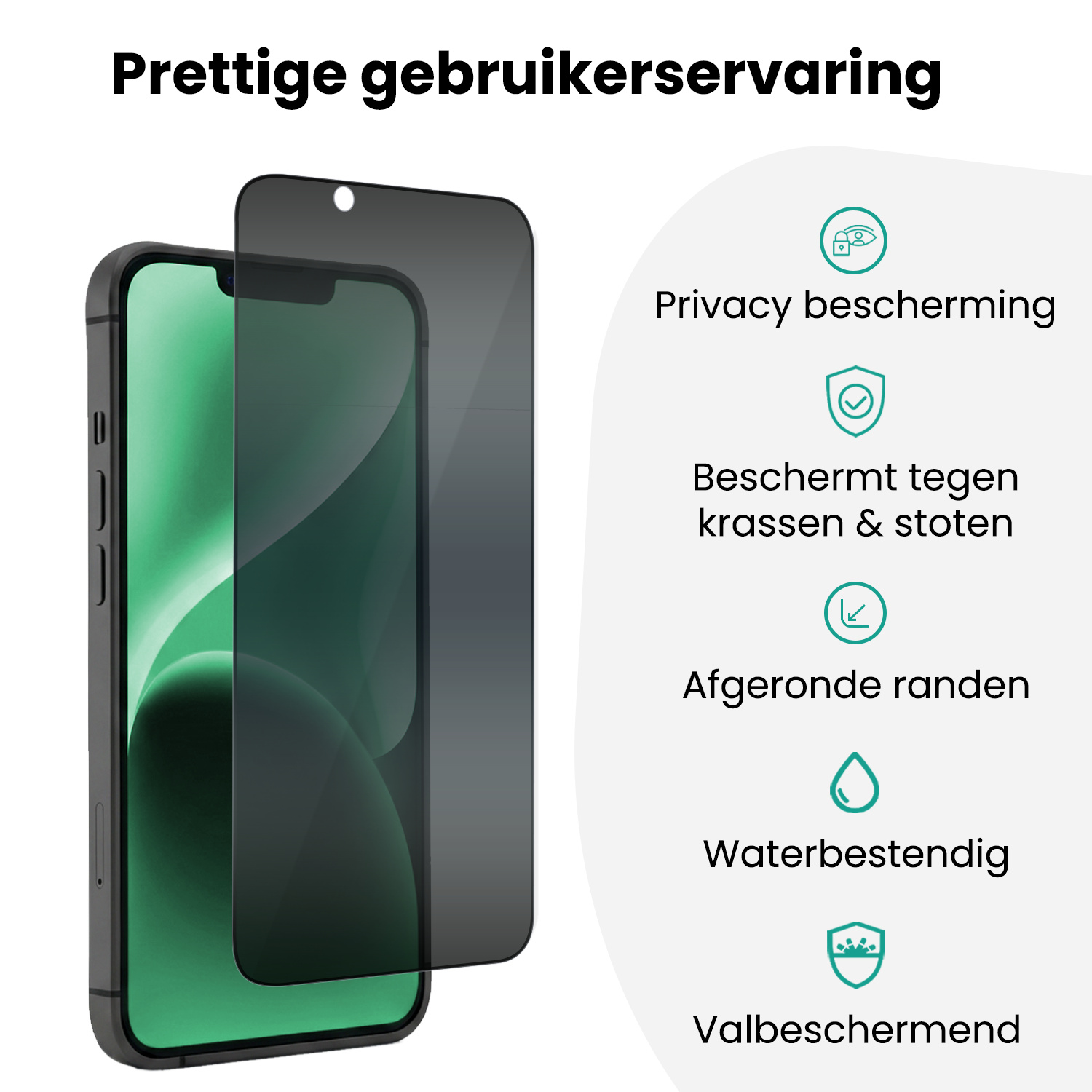 Forterra Forterra iPhone 14 Plus Hybrid Privacy Screenprotector - 2 PACK
