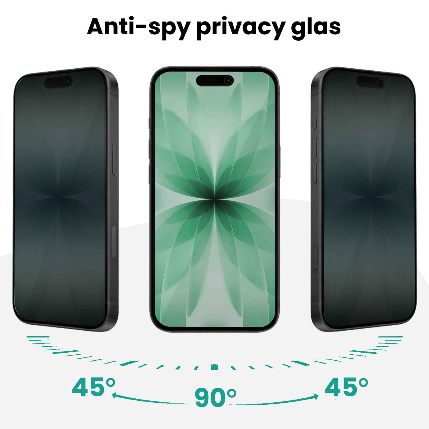 Forterra Forterra iPhone 17 Hybrid Privacy Screenprotector - 3 PACK