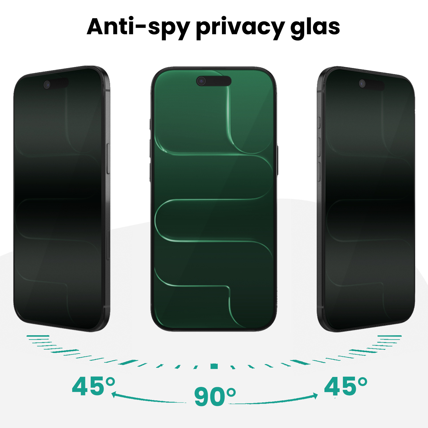 Forterra Forterra iPhone Air Hybrid Privacy Screenprotector - 2 PACK