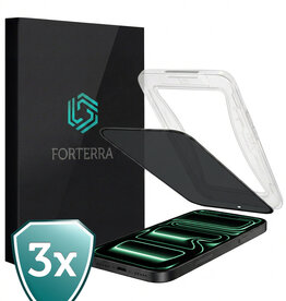 Forterra Forterra iPhone 17 Pro Hybrid Privacy Screenprotector - 3 PACK