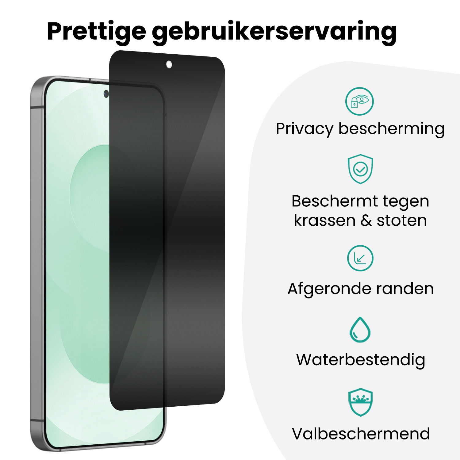 Forterra Forterra Samsung Galaxy S25 Hybrid Privacy Screenprotector - 2 PACK