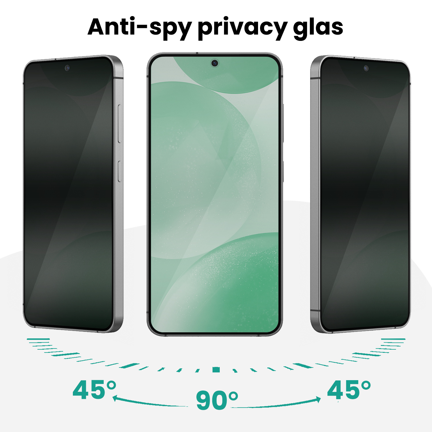 Forterra Forterra Samsung Galaxy S24 Hybrid Privacy Screenprotector - 3 PACK