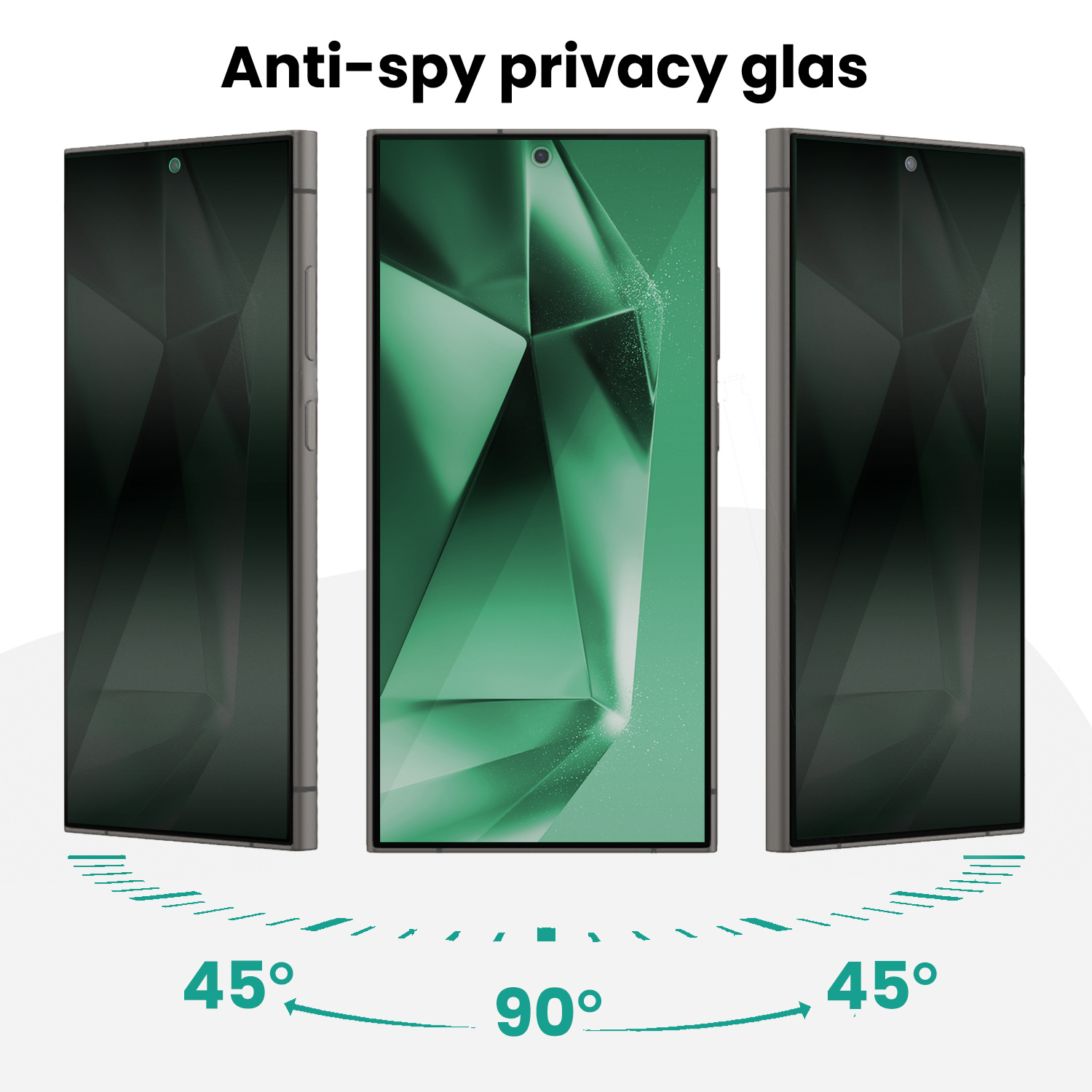 Forterra Forterra Samsung Galaxy S24 Ultra Hybrid Privacy Screenprotector