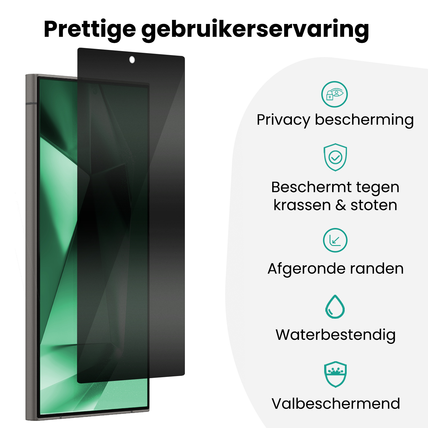 Forterra Forterra Samsung Galaxy S24 Ultra Hybrid Privacy Screenprotector