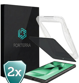 Forterra Forterra Samsung Galaxy S24 Ultra Hybrid Privacy Screenprotector - 2 PACK