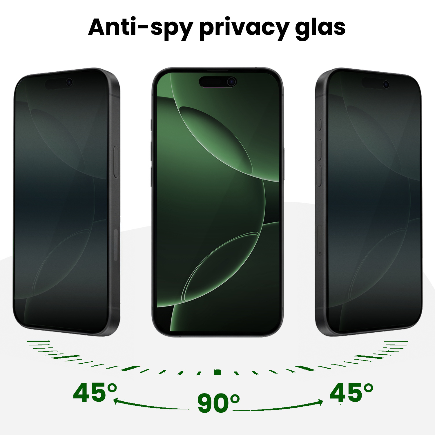 BASEY. BASEY. iPhone 16 Pro Max Hybrid Privacy Screenprotector - 2 PACK