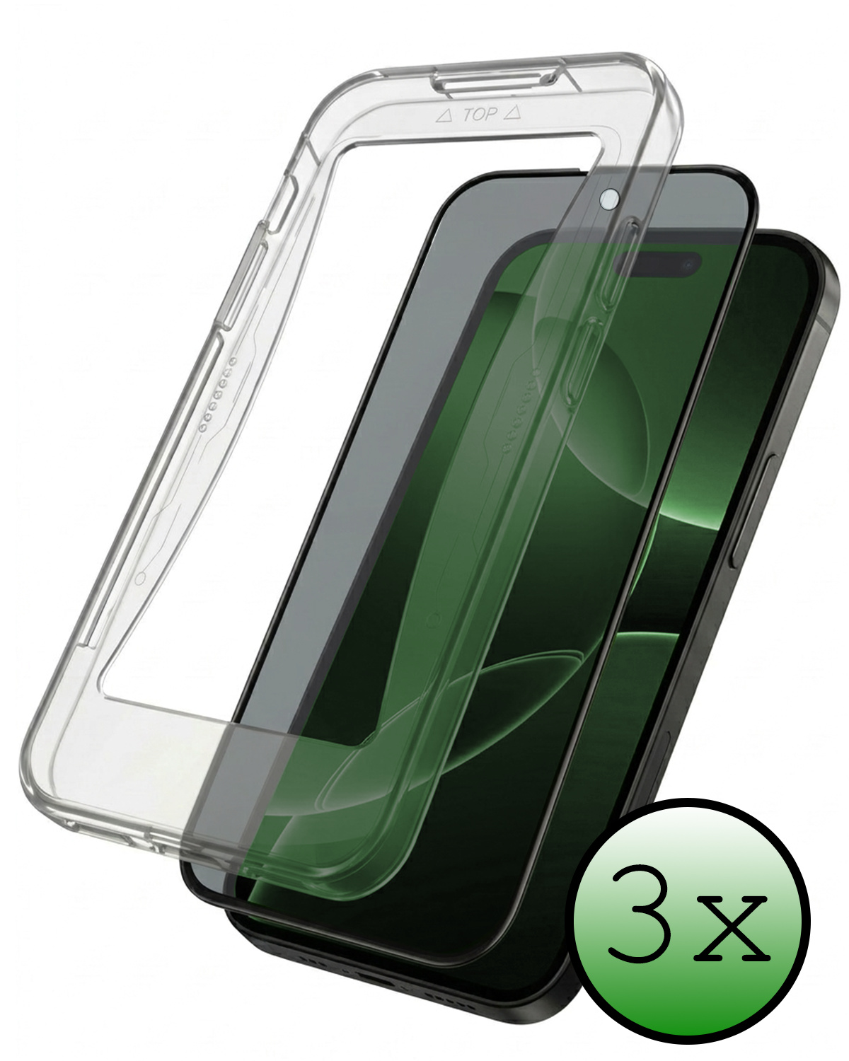 BASEY. BASEY. iPhone 16 Pro Max Hybrid Privacy Screenprotector - 3 PACK