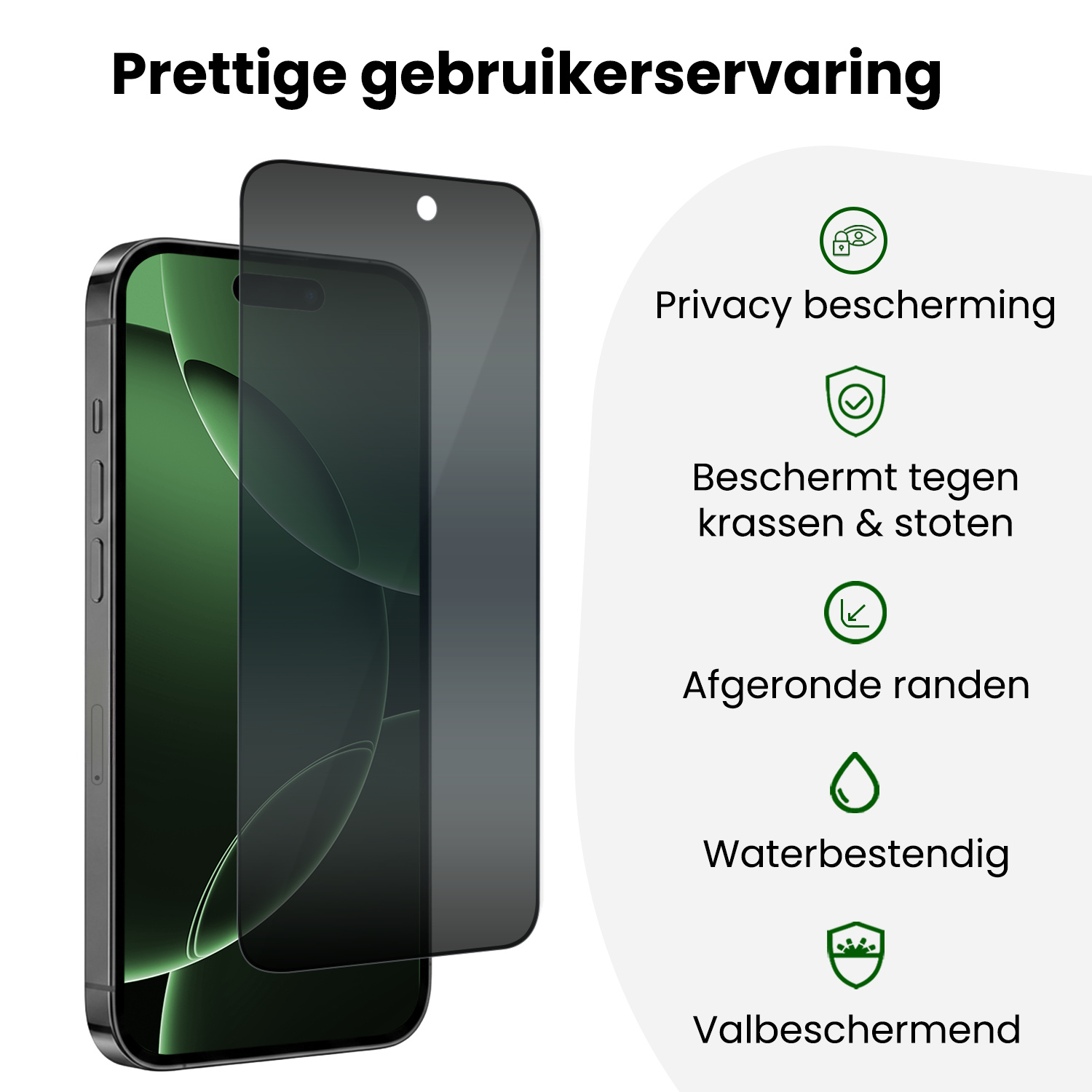 BASEY. BASEY. iPhone 16 Pro Max Hybrid Privacy Screenprotector - 3 PACK