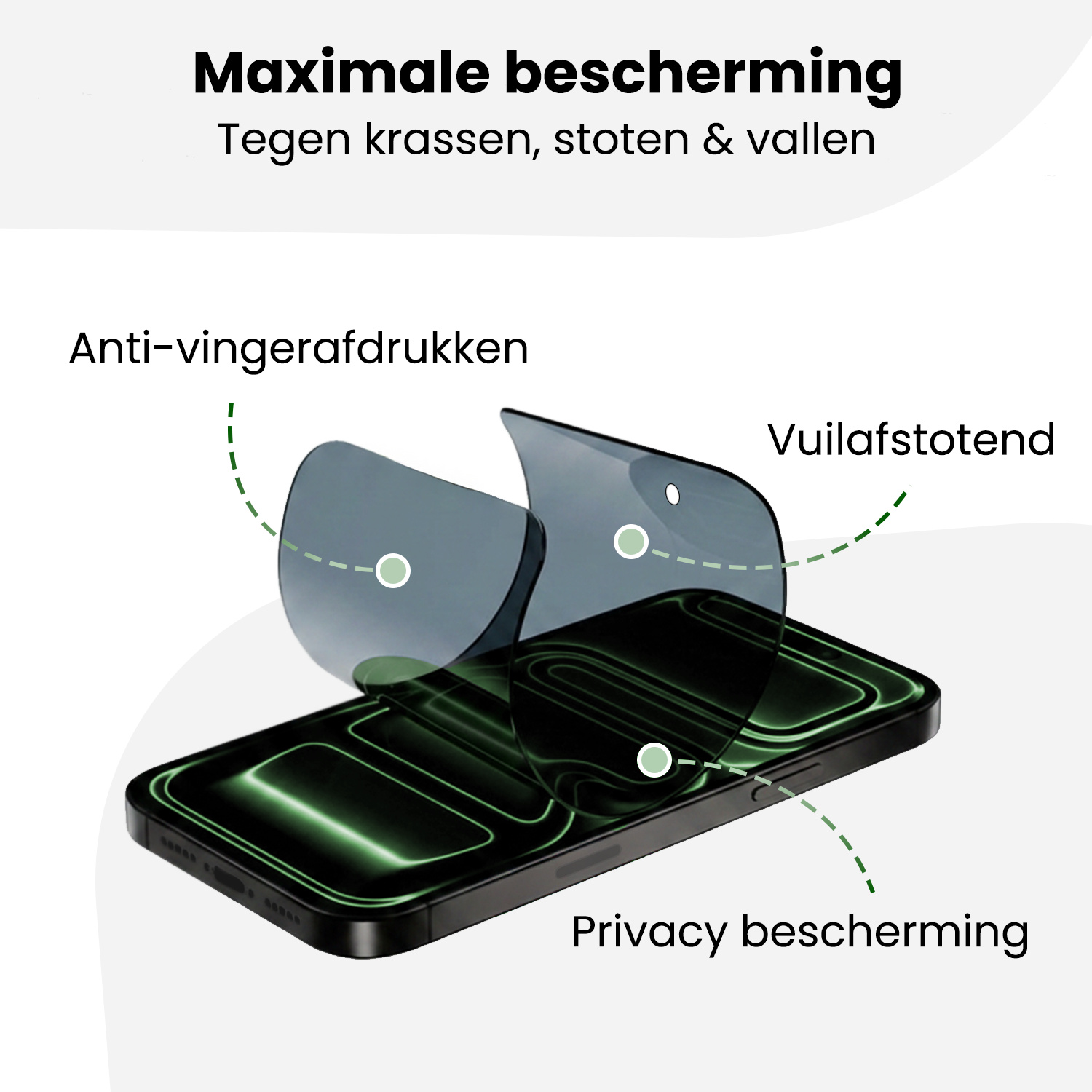 BASEY. BASEY. iPhone 17 Pro Max Hybrid Privacy Screenprotector - 3 PACK