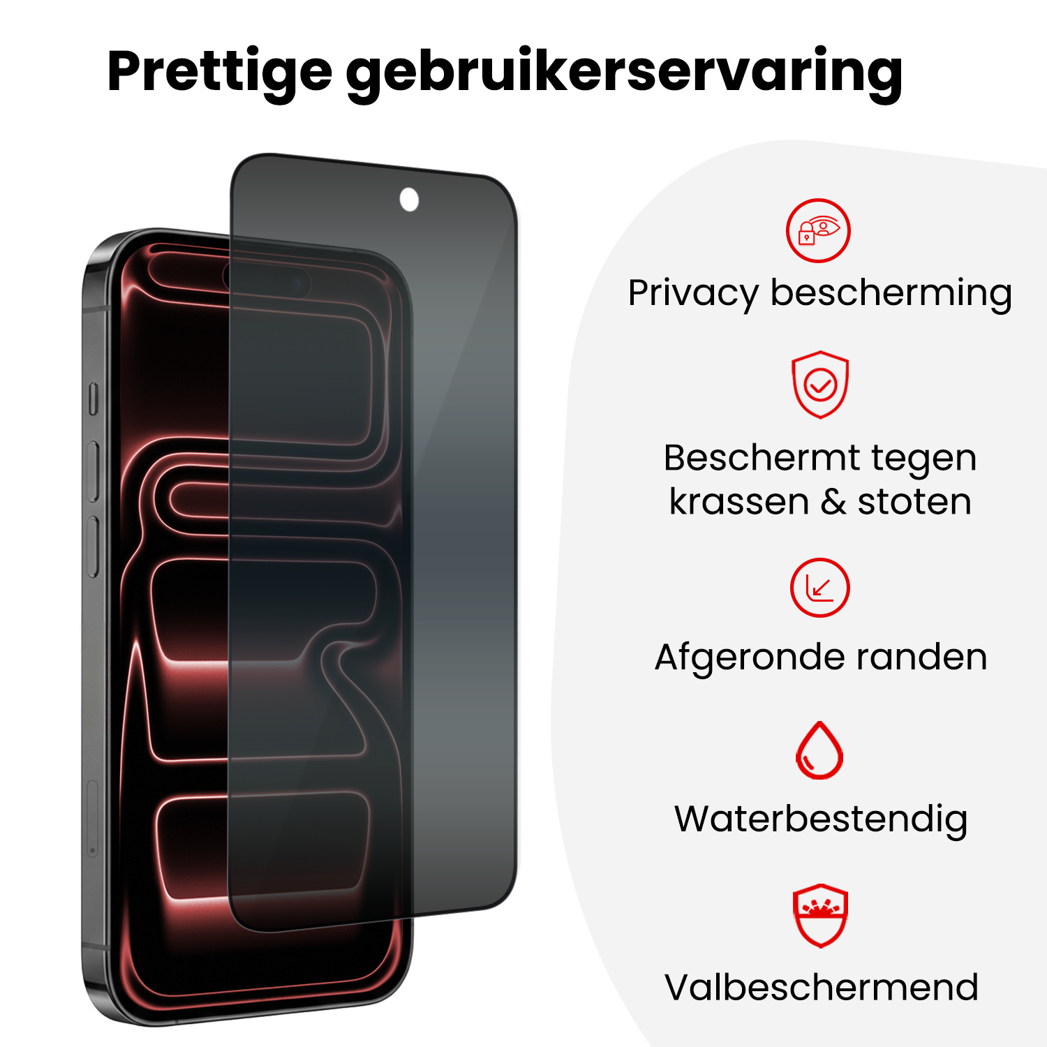 NoXx NoXx iPhone 17 Pro Max Hybrid Privacy Screenprotector
