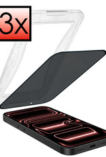 NoXx NoXx iPhone 17 Pro Max Hybrid Privacy Screenprotector - 3 PACK