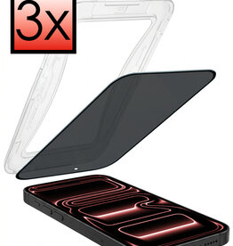 NoXx NoXx iPhone 17 Pro Max Hybrid Privacy Screenprotector - 3 PACK