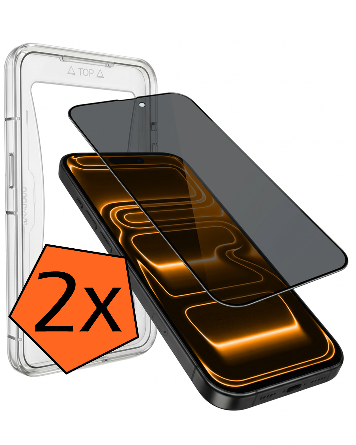 Nomfy Nomfy iPhone 17 Pro Max Hybrid Privacy Screenprotector - 2 PACK
