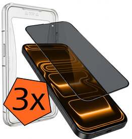 Nomfy Nomfy iPhone 17 Pro Max Hybrid Privacy Screenprotector - 3 PACK