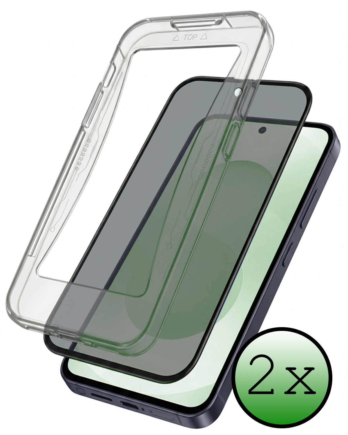 BASEY. BASEY. Samsung Galaxy S25 Ultra Hybrid Privacy Screenprotector - 2 PACK