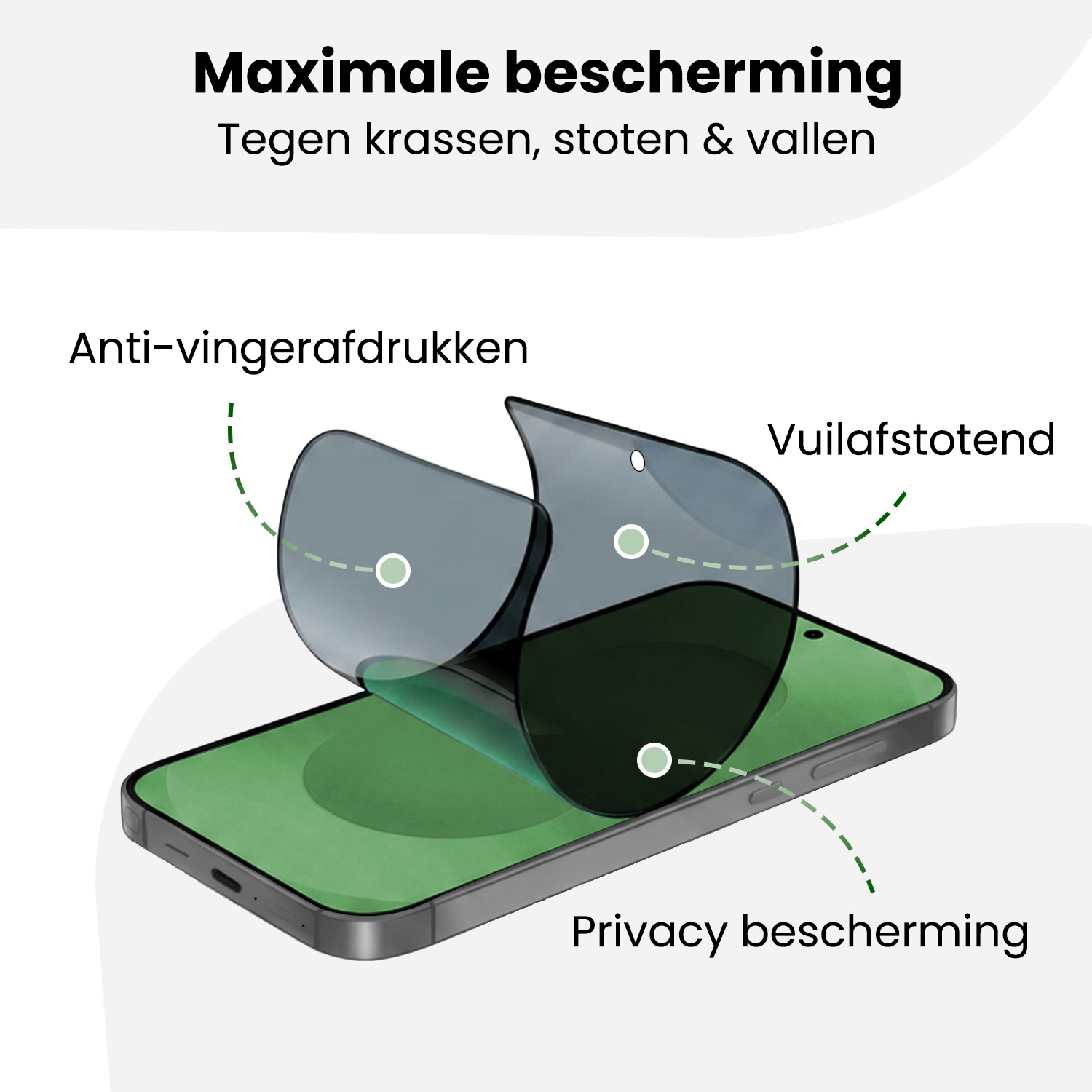BASEY. BASEY. Samsung Galaxy S25 Ultra Hybrid Privacy Screenprotector - 3 PACK
