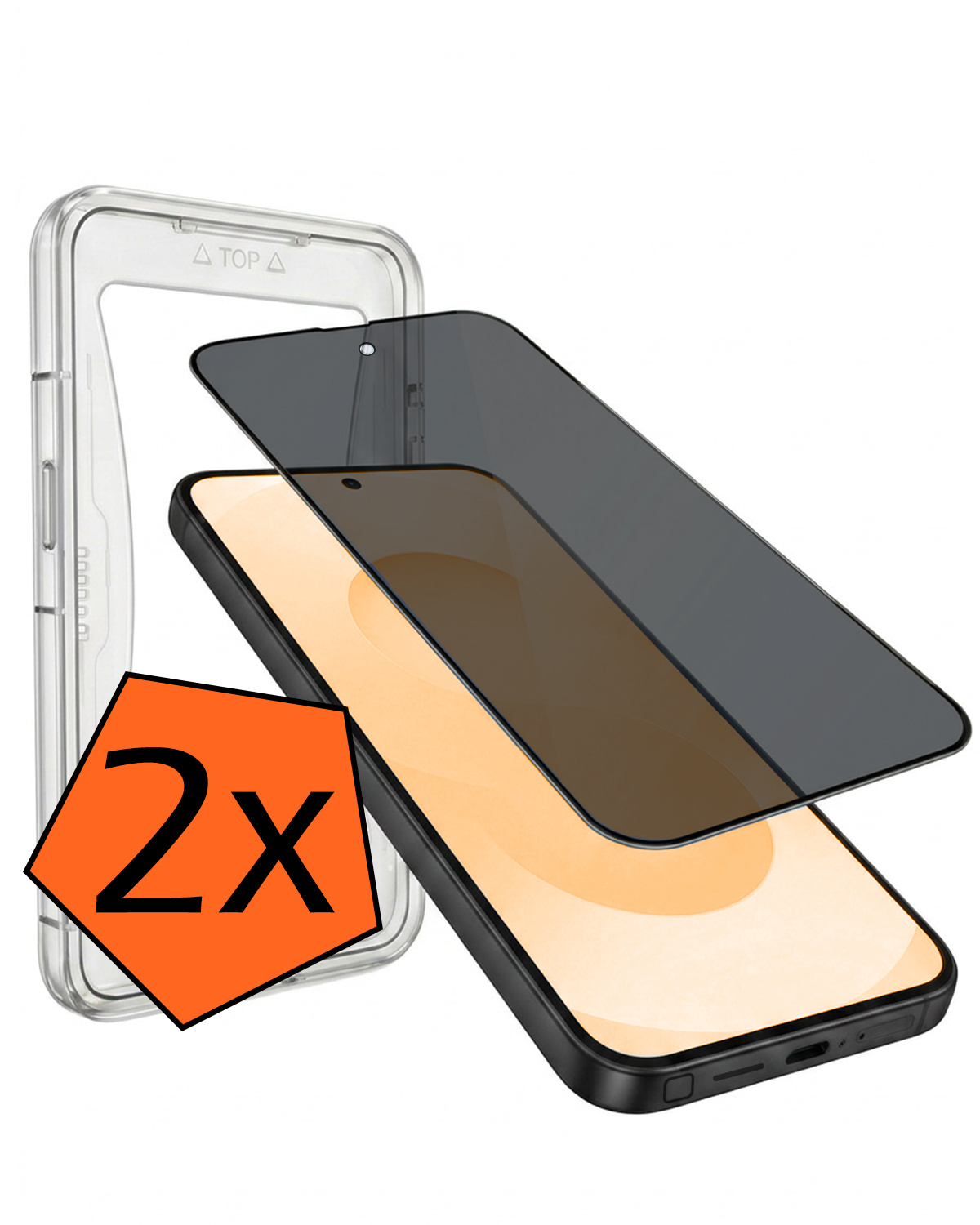 Nomfy Nomfy Samsung Galaxy S25 Ultra Hybrid Privacy Screenprotector - 2 PACK