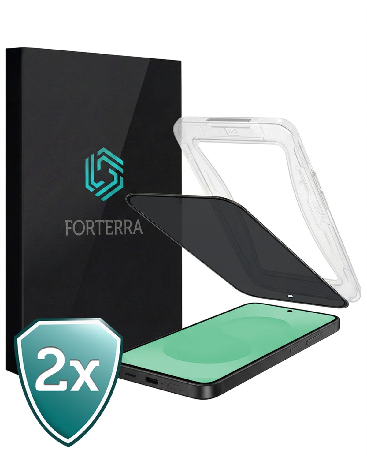 Forterra Forterra Samsung Galaxy S25 Ultra Hybrid Privacy Screenprotector - 2 PACK