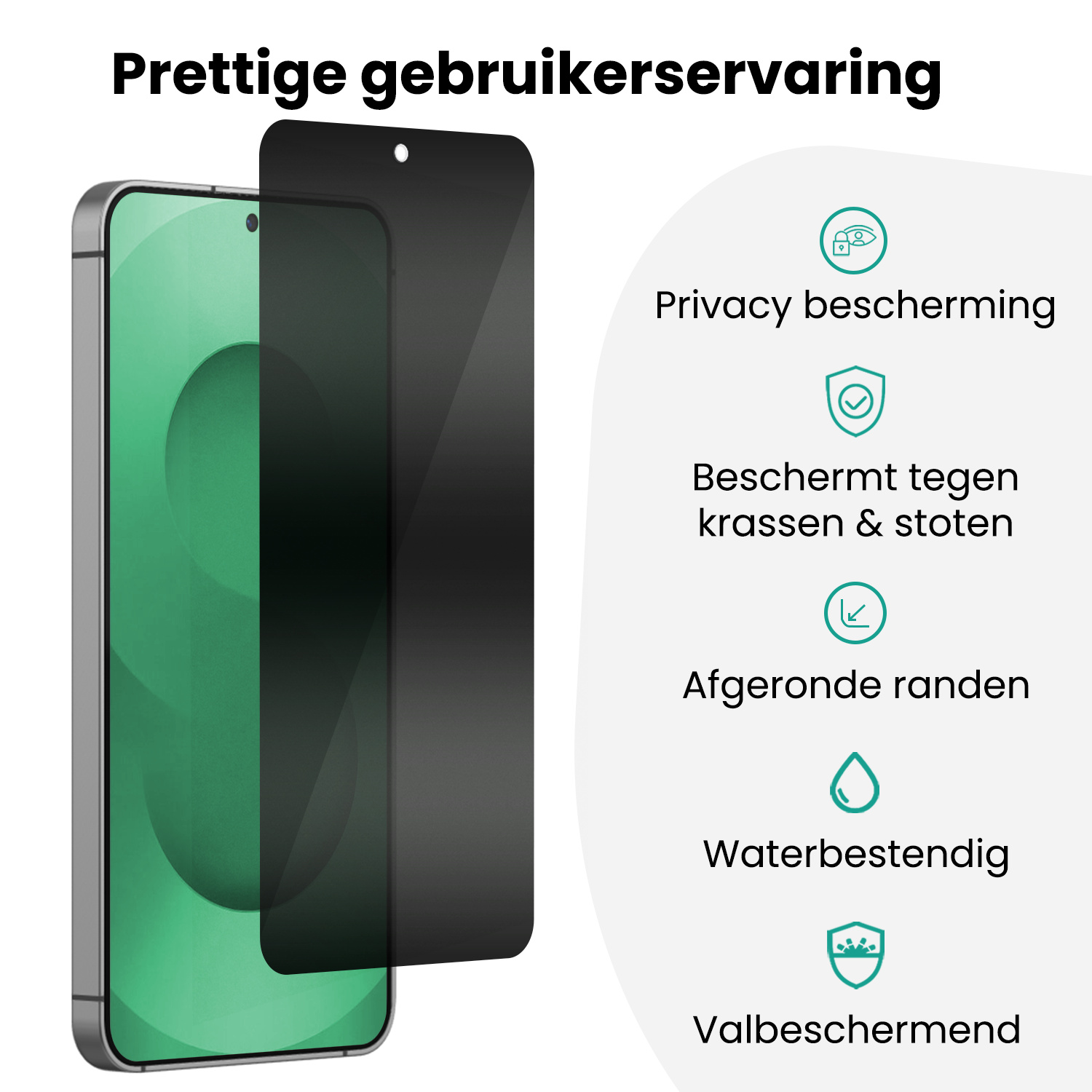 Forterra Forterra Samsung Galaxy S25 Ultra Hybrid Privacy Screenprotector - 2 PACK