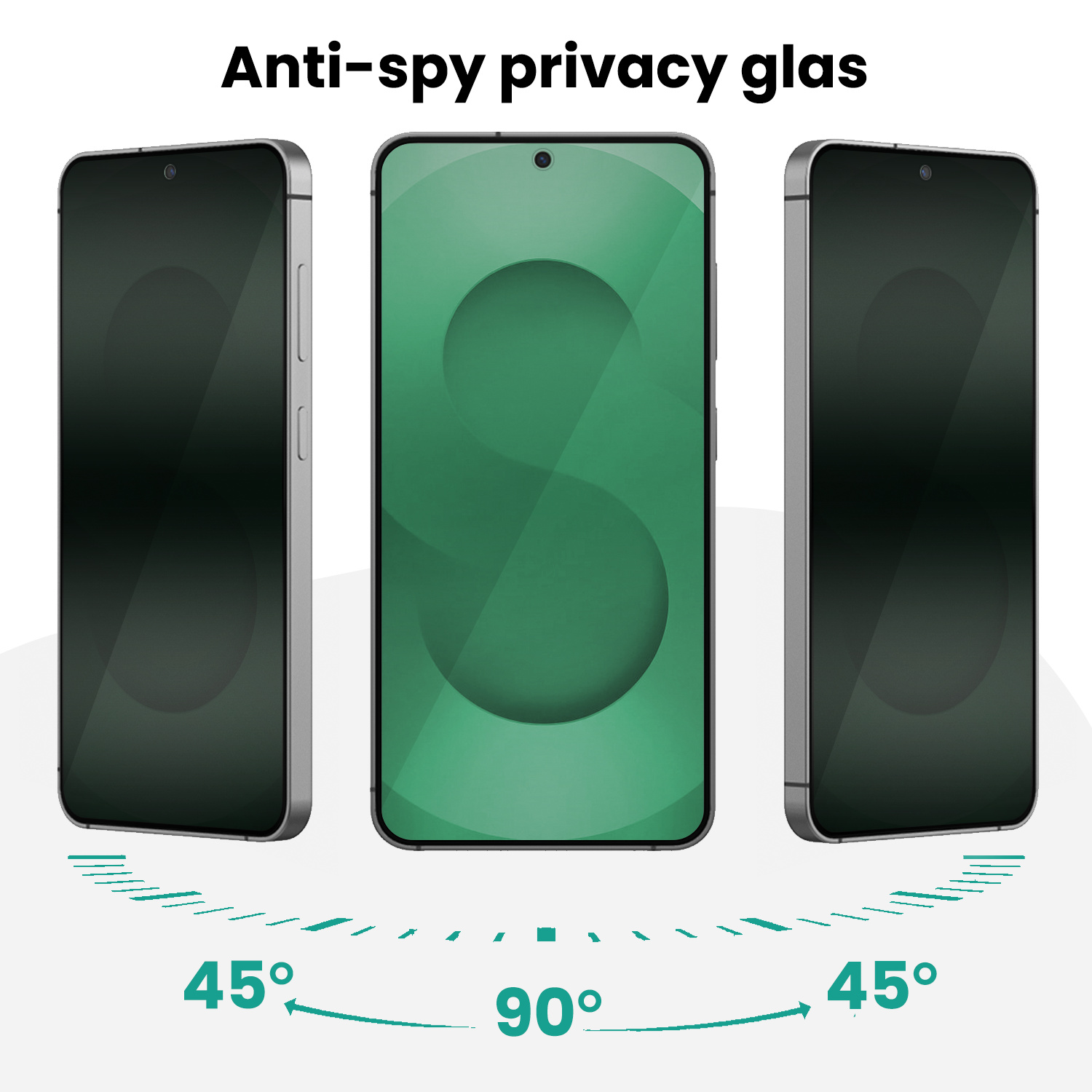 Forterra Forterra Samsung Galaxy S25 Ultra Hybrid Privacy Screenprotector - 3 PACK