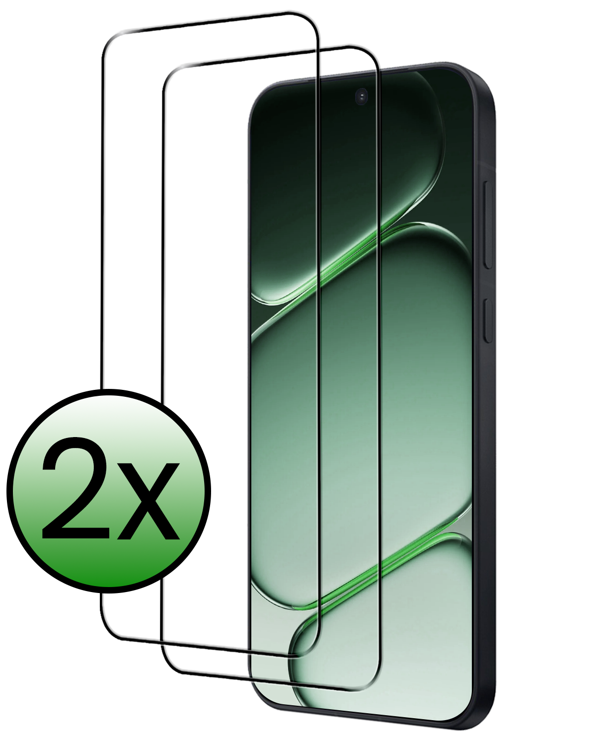 BASEY. BASEY. OnePlus Nord 6 Screenprotector Glas  Full Cover - 2 PACK