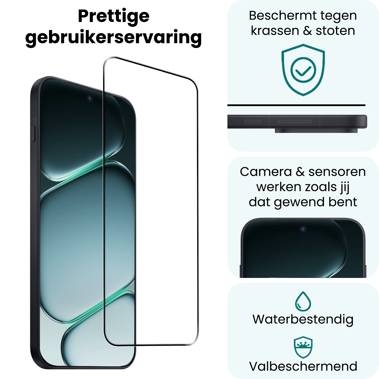 Forterra Forterra OnePlus Nord 6 Screenprotector Glas Full Cover
