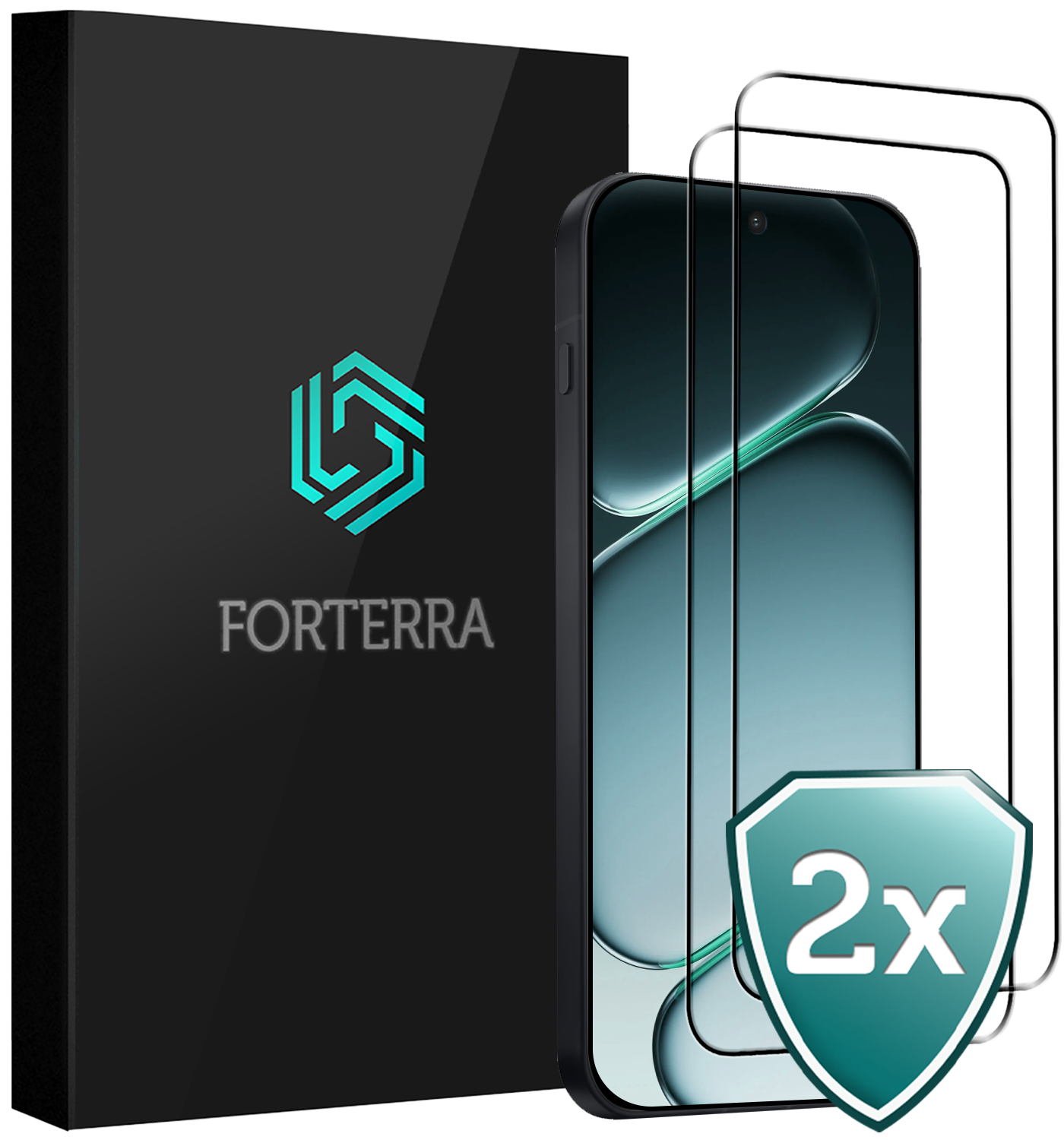 Forterra Forterra OnePlus Nord 6 Screenprotector Glas  Full Cover - 2 PACK