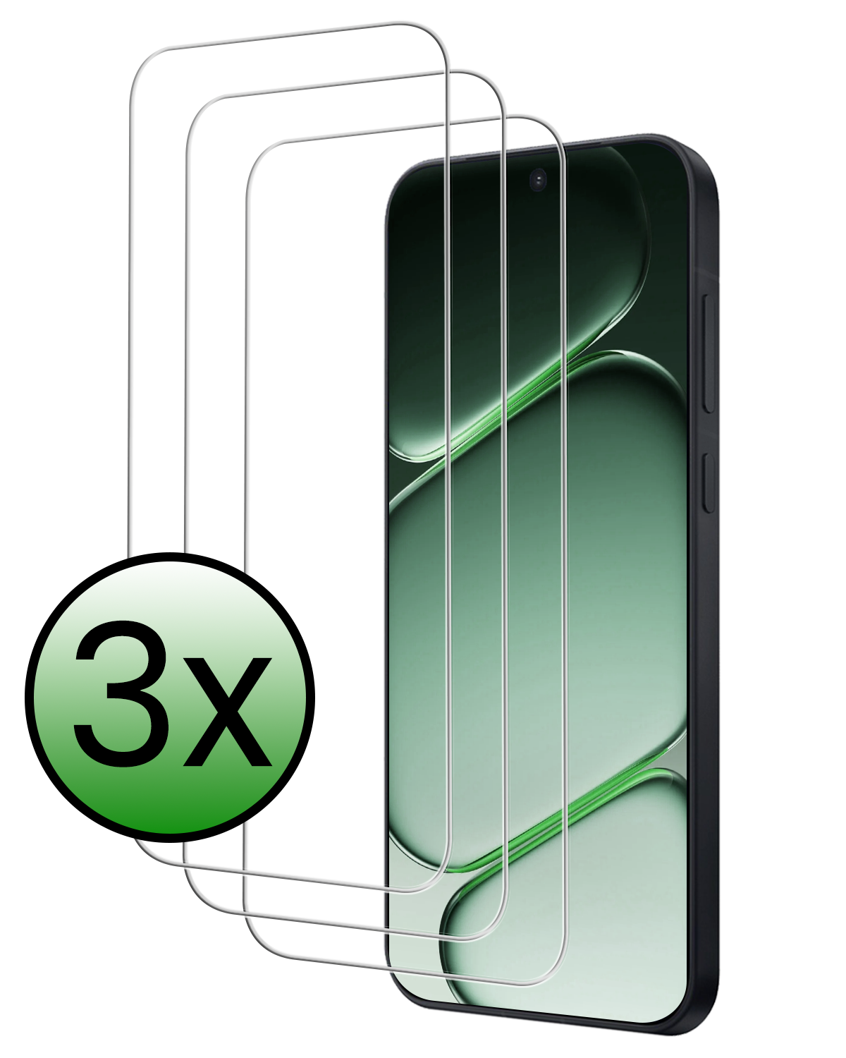 BASEY. BASEY. OnePlus Nord CE6 Screenprotector Glas - 3 PACK