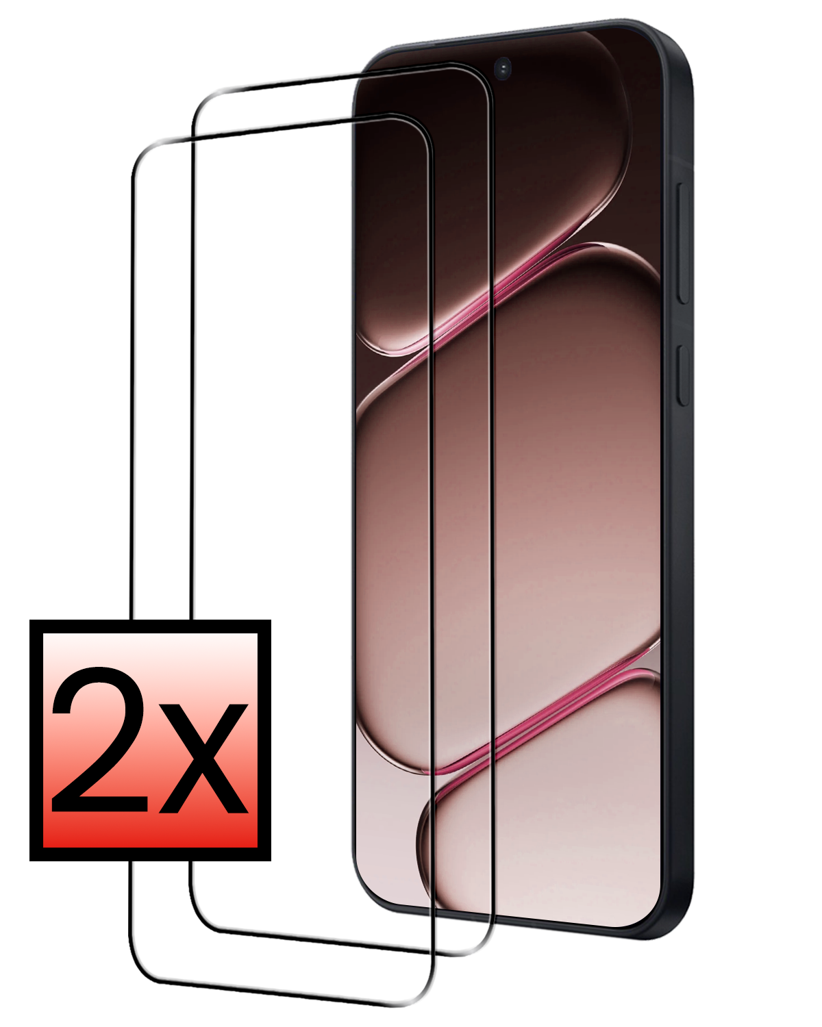 NoXx NoXx OnePlus Nord CE6 Screenprotector Glas  Full Cover - 2 PACK