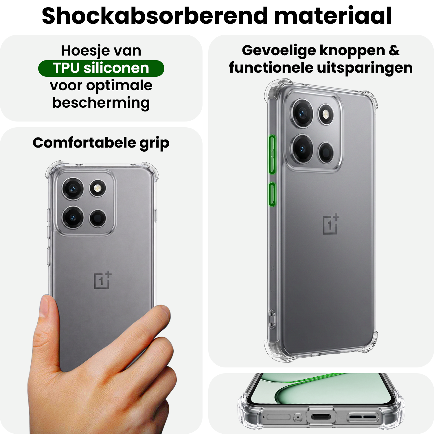 BASEY. BASEY. OnePlus Nord 6 Hoesje Shockproof - Transparant