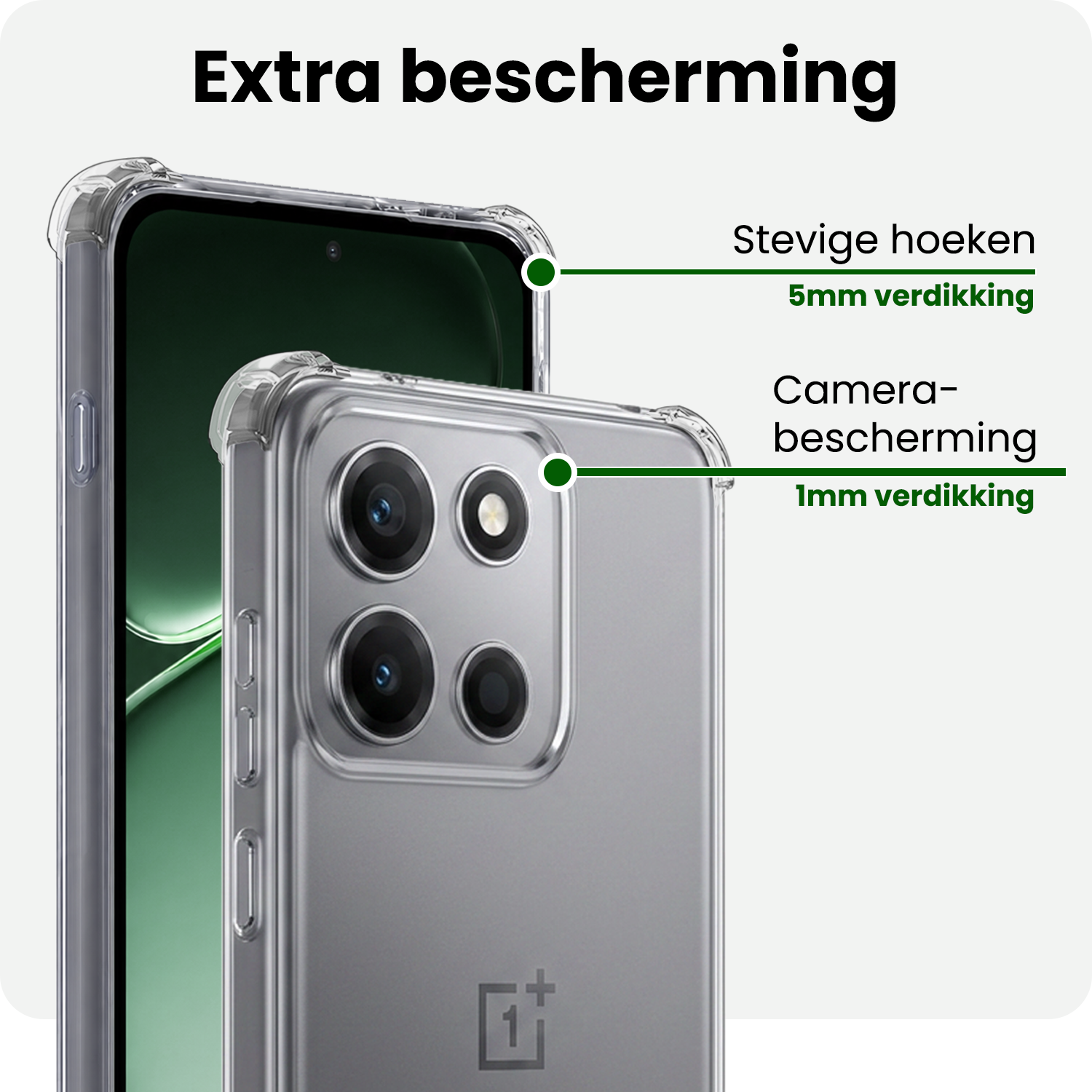 BASEY. BASEY. OnePlus Nord 6 Hoesje Shockproof - Transparant - 2 PACK