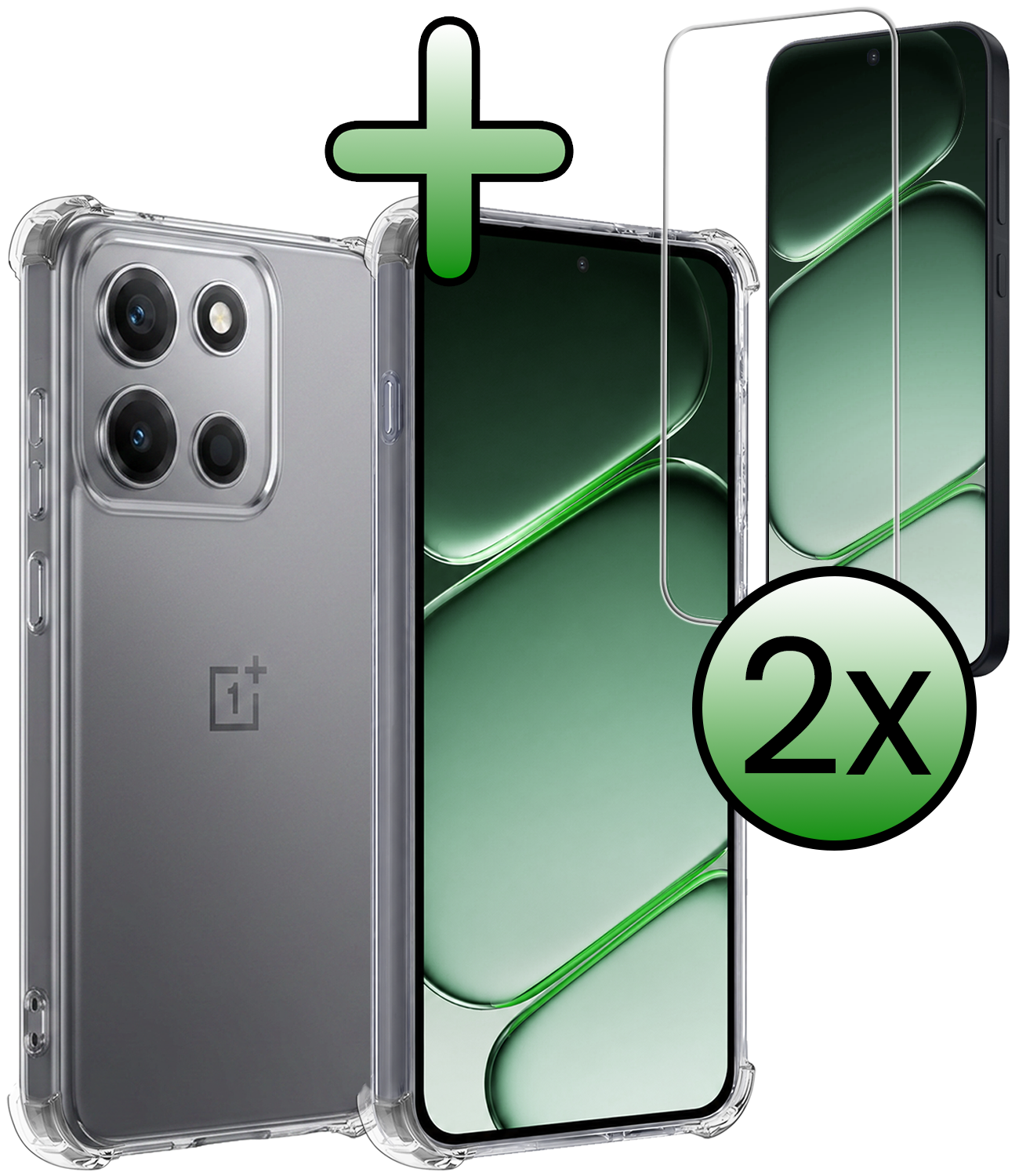 BASEY. BASEY. OnePlus Nord 6 Hoesje Shockproof Met 2x Screenprotector